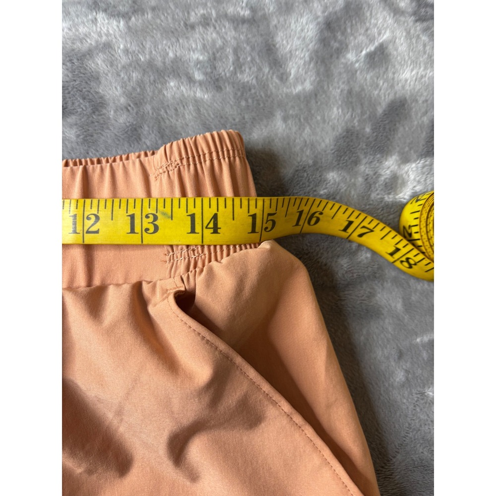 Freely Womens Active Shorts XL Terracotta Orange Elastic Waist Drawstring Pocket - Picture 7 of 10